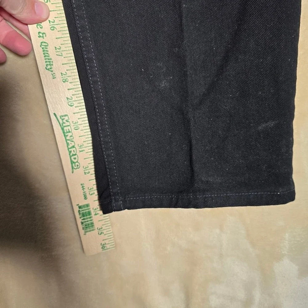 Vintage Levis 545 Mens 42x34 Baggy Fit Black Denim Jeans Made USA Distressed 969